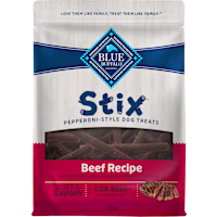 Blue Buffalo Stix Pepperoni-Style Beef Recipe Dog Treats Made with Natural Ingredients