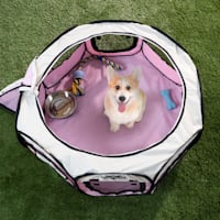 PETMAKER Portable Pop Up Pet Play Pen-Pink