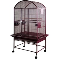 A&E Burgundy Large Dome Top Bird Cage