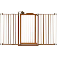 Richell Tall One-Touch Brown Pet Gate II Wide