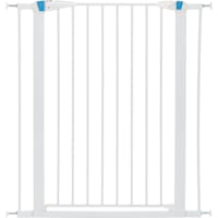Midwest WalkThru Steel Pet Gate with Safety Glow Framed for Dogs in Graphite