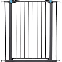 Midwest WalkThru Steel Pet Gate with Safety Glow Framed for Dogs in White