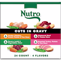 Nutro Cuts in Gravy Beef, Lamb, Chicken, and Turkey Adult Wet Dog Food Variety Pack