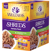 Wellness Complete Health Healthy Indulgence Grain Free Shreds Variety Pack Wet Cat Food