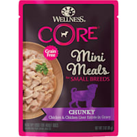 Wellness CORE Natural Grain Free Small Breed Mini Meals Chunky Chicken & Chicken Liver Entree Wet Dog Food