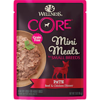 Wellness CORE Natural Grain Free Small Breed Mini Meals Pate Beef & Chicken Dinner Wet Dog Food
