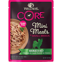 Wellness CORE Natural Grain Free Small Breed Mini Meals Shredded Chicken & Lamb Entree in Gravy Wet Dog Food