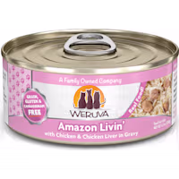 Weruva Classics Amazon Livin' with Chicken & Chicken Liver in Gravy Wet Cat Food