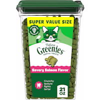 Greenies Feline Savory Salmon Flavor Adult Natural Dental Cat Treats