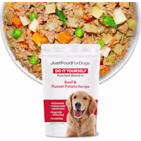 JustFoodForDogs Do-It-Yourself Beef and Russet Potato Dog Food Nutrients