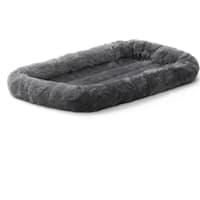 Midwest Quiet Time Bolster Gray Dog Bed