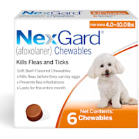 NexGard (afoxolaner) Flea and Tick Soft Beef Flavored Oral Chewables for Dogs 4 - 10 lbs. (Orange)