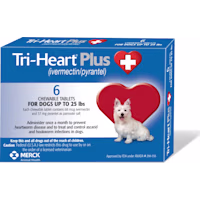 Tri-Heart Plus Chewable Tablets for Dogs 1 to 25 lbs.