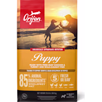 ORIJEN Grain Free, High Protein, Fresh & Raw Animal Ingredients Dry Puppy Food