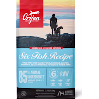 ORIJEN Grain Free & Poultry Free, Six Fish, High Protein, Fresh & Raw Animal Ingredients Dry Dog Food