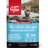 ORIJEN Grain Free Six Fish Premium High Protein Fresh & Raw Animal Ingredients Dry Cat Food