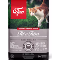 ORIJEN Grain Free Fit & Trim Support Healthy Weight Fresh & Raw Animal Ingredients Dry Cat Food