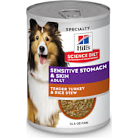Hill's Science Diet Adult Sensitive Stomach & Sensitive Skin Tender Turkey & Rice Stew Canned Wet Dog Food