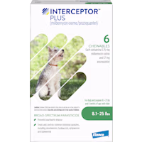 Interceptor Plus Chewables for Dogs 8 to 25 lbs.