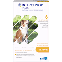 Interceptor Plus Chewables for Dogs 25 to 50 lbs
