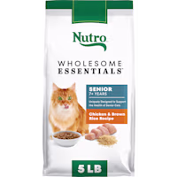Nutro Wholesome Essentials Chicken & Brown Rice Recipe Senior Dry Cat Food