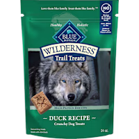 Blue Buffalo Wilderness Trail Treats High Protein Grain Free Duck Recipe Dog Biscuits Crunchy Dog Treats