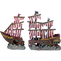 Penn Plax Striped Pirate Ship