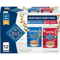 Blue Buffalo Delectables, Chicken & Beef, Natural Wet Dog Food Variety Pack
