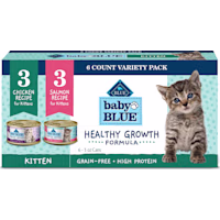 Blue Buffalo Baby Blue Chicken & Salmon Kitten Wet Cat Food Variety Pack