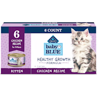 Blue Buffalo Baby Blue Healthy Growth Formula with DHA, Chicken Recipe Natural Kitten Wet Food Multi-Pack