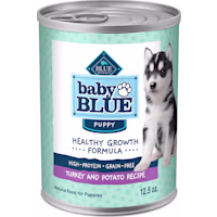 Blue Buffalo Baby BLUE Healthy Growth Formula with DHA, Turkey & Vegetable Recipe Natural Wet Food for Puppies