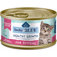 Blue Buffalo Baby BLUE Natural Grain-Free Healthy Growth Formula with DHA, Salmon Pate Wet Food for Kittens