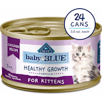 Blue Buffalo Baby Blue Healthy Growth Formula with DHA, Chicken Recipe Natural Kitten Wet Food