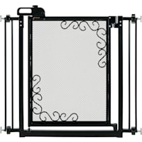 Richell One-Touch Metal Mesh Black Pet Gate