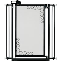 Richell Tall One-Touch Metal Mesh Black Pet Gate