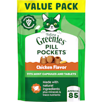 Greenies Feline Pill Pockets Chicken Flavor for Cats Soft Cat Treats