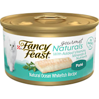 Fancy Feast Grain Free Gourmet Naturals Ocean Whitefish Recipe Pate Wet Cat Food
