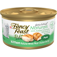 Fancy Feast Grain Free Gourmet Naturals White Meat Chicken Recipe Pate Wet Kitten Food