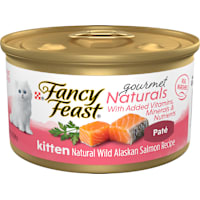 Fancy Feast Grain Free Gourmet Naturals Wild Alaskan Salmon Recipe Pate Wet Kitten Food