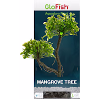 GloFish Mangrove Green Tree Plant Fluorescent Under Blue LED Light Aquarium Decor