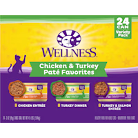 Wellness Complete Health Chicken & Turkey Pate Favorites Variety Pack Wet Adult Cat Food