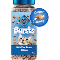 Blue Buffalo Bursts Great for Training Paw-Lickin' Chicken Crunchy & Creamy Cat Treats