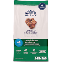 Natural Balance Limited Ingredient Puppy Dry Dog Food with Healthy Grains Lamb & Brown Rice Recipe