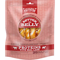 Better Belly Proteins With Real Lamb Twists Digestible Dog Chew