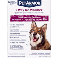 PetArmor 7 Way Chewable De-Wormer for Medium and Large Dogs