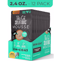 Tiki Cat Solutions Mousse, Skin + Coat, Salmon Recipe in Broth Cat Food