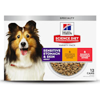 Hill's Science Diet Adult Sensitive Stomach & Sensitive Skin Chicken & Salmon Canned Dog Food Variety Pack