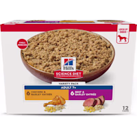 Hill's Science Diet Chicken, Beef Senior 7+ Canned Dog Food Variety Pack
