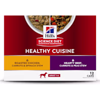 Hill's Science Diet Healthy Cuisine Chicken, Beef Adult Canned Dog Food Variety Pack