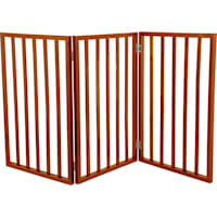 PETMAKER Freestanding Wooden Mahogany Pet Gate